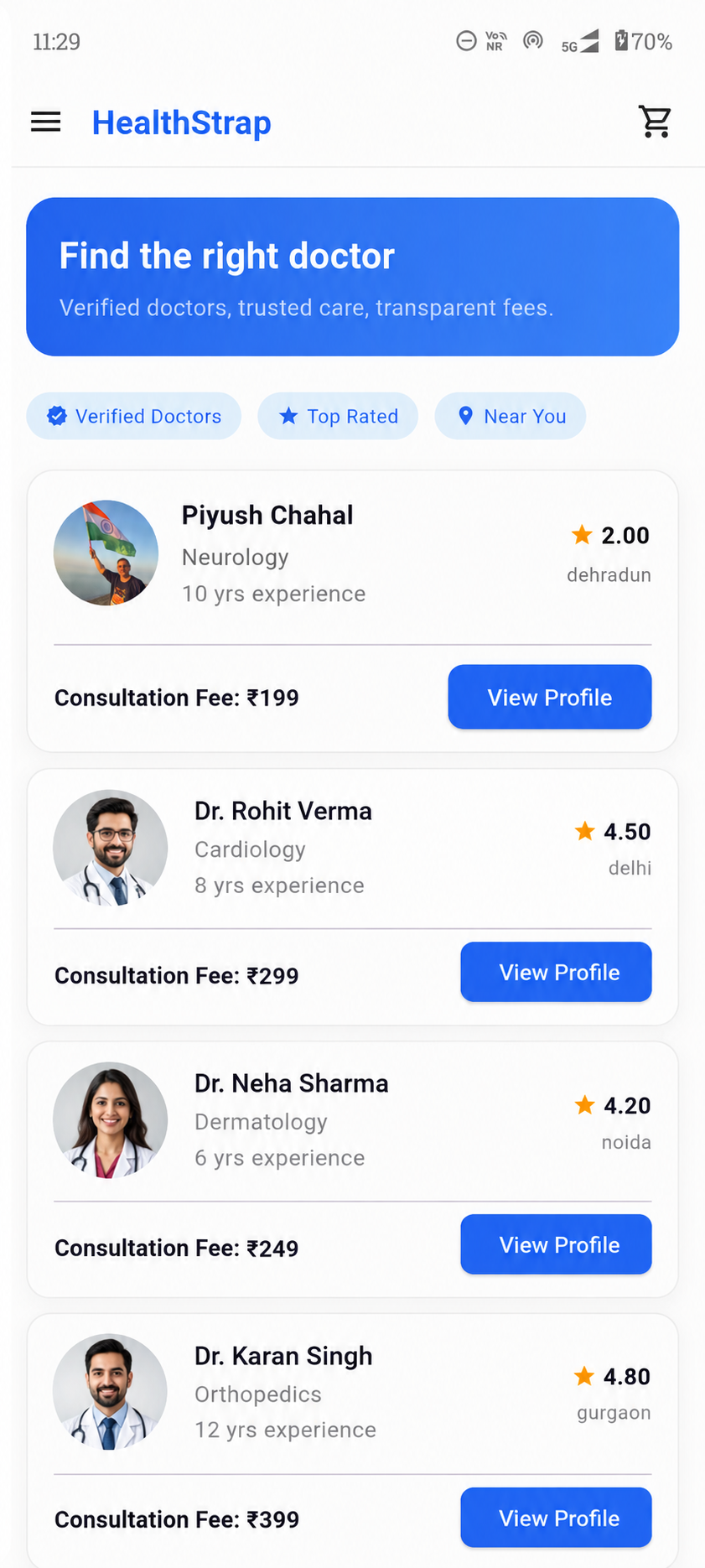 HealthStrap Doctors