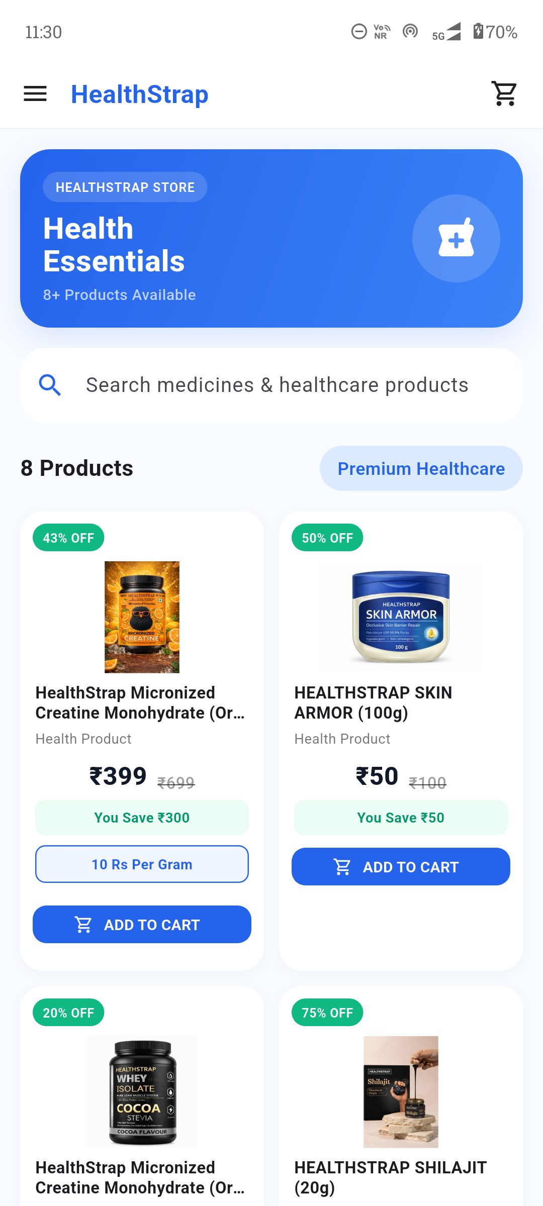 HealthStrap Medicines